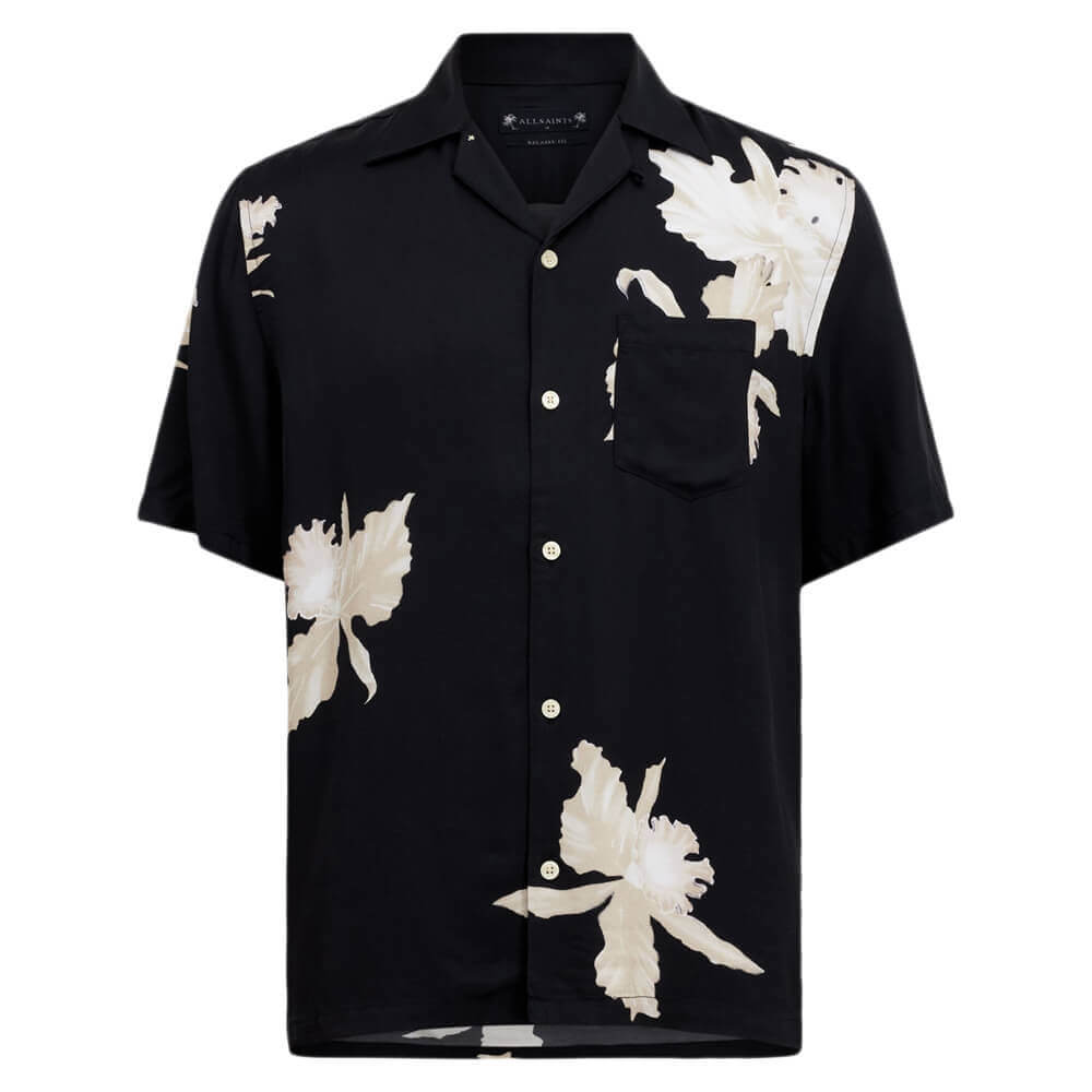 AllSaints Lachaise Floral Print Relaxed Fit Shirt